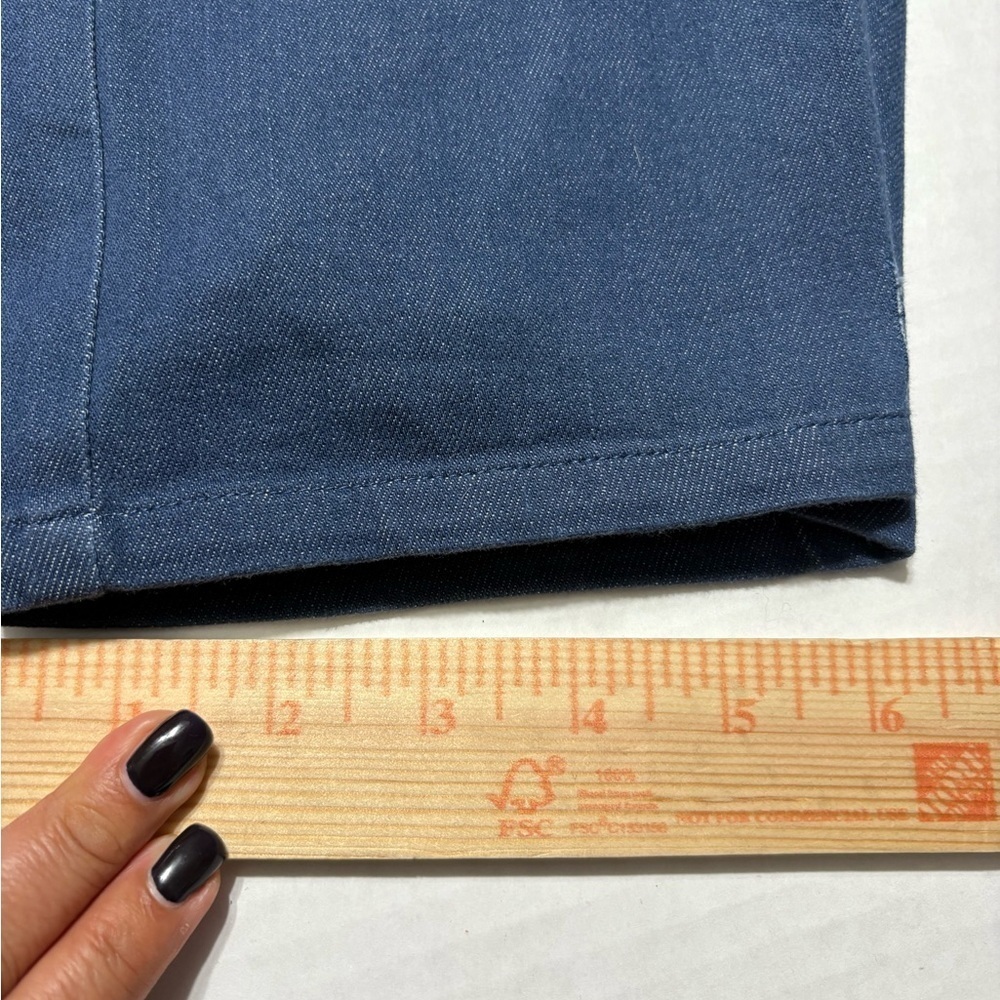Meg Denim Blue Trousers/Palazzo Wide Leg, Ultra High Rise. Adj. Ankle, Pockets. - Picture 13 of 16